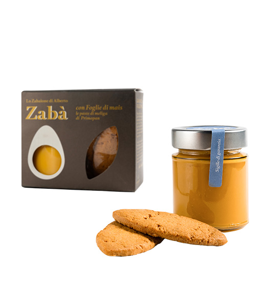 Zabaionecreme mit Maisbiskuits